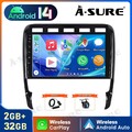 2+32G Android 14 DAB+ Carplay GPS FM Autoradio Für Porsche Cayenne 9PA 2002-2010