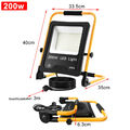LED Fluter Flutlicht 50W-200W mit Gelb Stativ Scheinwerfer Baustrahler Stecker