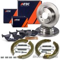ATEC 2x BREMSSCHEIBE+BREMSBELÄGE+BREMSBACKEN HI FÜR BMW 5-ER E39 520-525 95-03