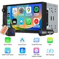 7" Universal 2DIN Autoradio Radio Wireless CarPlay Ohne Android QLED Bildschirm