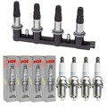 4x DELPHI Zündspule + 4x NGK Zündkerze Laser Iridium für Opel Meriva B