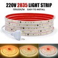 Wasserdicht LED Streifen Stripe 230V 2835 Selbstklebend Lichtband Lichterkette