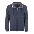 modAS Herren Sweatjacke mit Stehkragen - Jacke ohne Kapuze mit Reißverschluss