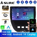DAB KAM Für Peugeot 107 Citroen C1 Toyota Aygo Autoradio Android 14 Carplay 2+32