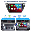2 DIN Autoradio 6+128G Carplay Android 14 GPS Für Mitsubishi lancer ix 2006-2011