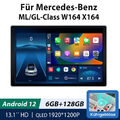 13.1"Andoird 12 Autoradio Carplay Für Benz ML/GL Klasse W164 X164 GPS Navi 128G