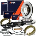 ATEC 2x BREMSSCHEIBE+BREMSBELÄGE+BREMSBACKEN HINTEN FÜR BMW 3-ER E36 323 328