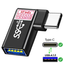 Adapter USB C Stecker auf USB A Buchse gewinkelt OTG Datentransfer Laden USB 3.2