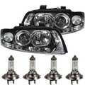 Halogen Scheinwerfer Set für Audi A4 10.00-09.04 H7/H7 ohne Motor mit Blinker
