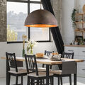 Pendellampe Hängeleuchte Wohnzimmerlampe Industriell rost gold Retro LED H 120cm