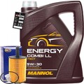 SCT ÖLFILTER + MANNOL 5W-30 MOTORÖL 5L ENERGY COMBI LL passend für VW 504 507.00