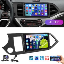 Für KIA PICANTO TA 2011-2016 Android 14 Autoradio 9" Apple CarPlay GPS Navi +KAM