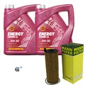 MANN-FILTER Ölfilter 10 L MANNOL Energy Combi LL 5W-30 für Audi A8 3.0 TDI