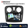 9" Android13 Carplay Autoradio Für Dacia Logan 2 Sandero 2 SAT GPS Navi RDS WIFI