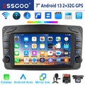 DVR Autoradio Android 13 Carplay GPS WIFI Für Mercedes C/CLK Klasse W203 209 639