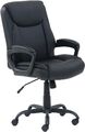 Classic Puresoft Padded Mid-Back Office Computer Desk Chair with Armrest - Black
