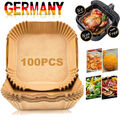 100pcs Backpapier für Friteuse Heißluftfritteuse Grill Backofen Air fryer-DE