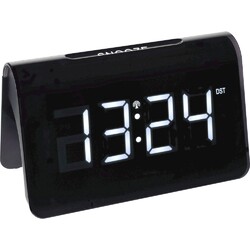 TFA Dostmann 60.2543.02 Funk Wecker Schwarz Alarmzeiten 1  Großes Display