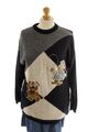 %SALE% Vintage orig 90er Langpulli Pullover Kleid bunt Wollmix Boho M L