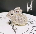 THOMAS SABO großer Hase mit Strass und Silberkette, Rarität, Neu