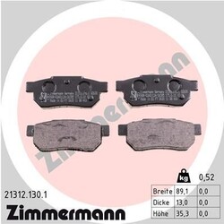 Zimmermann Bremsbelagsatz, Scheibenbremse hinten für HONDA
