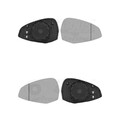 2X VAN WEZEL SPIEGELGLAS BEHEIZBAR LINKS+RECHTS passend für AUDI A4 A5