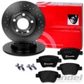 brembo GELOCHTE SPORT-BREMSSCHEIBEN+BELÄGE HINTEN für AUDI A3 LEON ALTEA OCTAVIA