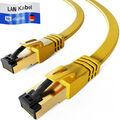 Patchkabel CAT 8.1 8 7 Flach Kupfer Netzwerk Kabel RJ45 DSL LAN LSZH Flachkabel