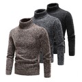Herren Fleece Pullover Rollkragen Slim Fit Warm Herbst Winter Luxus Jumper