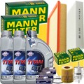 MANN INSPEKTIONSPAKET+3L FUCHS 5W-30 MOTORÖL passend für SKODA FABIA 6Y SEAT VW