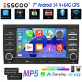 Android14 Autoradio Carplay GPS DAB +KAM Für Porsche Cayenne 9PA 2002-2010 4+64G