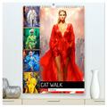 Cat Walk. Paintings (hochwertiger Premium Wandkalender 2024 DIN A2 hoch),...