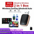 2 in 1 Wireless Carplay Adapter Android Auto Adapter USB Auto Dongle Connect Box