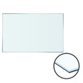 Kaminofen Glasplatte Rechteckig 90x70cm Bodenplatte Klarglas mit Facettenschliff