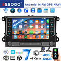 2 DIN Android 14 Autoradio GPS NAVI Für VW Golf 5 6 Passat Touran Polo Tiguan T5