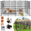 Freigehege DIY Laufstall Laufgitter Welpenauslauf Hamster mit Tur + ABS Eisen DE