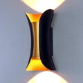 schwarz-gold Flur Strahler Wand Lampe Schalter Modern Schlaf Wohn Zimmer Up Down