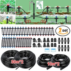 40/80m Micro Automatisch Bewässerungssystem Tropfschlauch Bewässerung set DHL