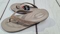 Skechers Zehentrenner Sandale Sandalette grau mit Pailletten (1 356) NEU