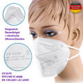 100x Schutzmaske FFP2 Mundschutz Maske Atemschutzmaske Mund Nasen CE 0370 5lagig