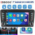 2+64G Autoradio Carplay Android 14 GPS NAVI BT DSP WIFI Für Audi A3 8P 2003-2012
