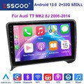 2G+32GB Für Audi TT MK2 8J 2006-2012 Autoradio Android 13.0 CarPlay Navi GPS BT