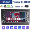 DAB+7" Carplay Autoradio Android 12 2+32G NAVI RDS Für Audi A4 S4 RS4 B6 B7 B9