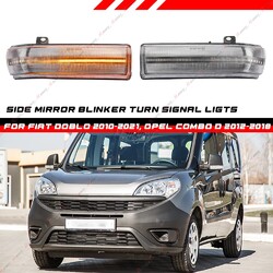 2X  Spiegelblinker Außenspiegel Blinker glasklar für Fiat Doblo Opel Combo D