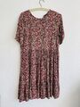 Pieces Kleid Kurz Mit Blumen Blumenmuster Floral Sommerlich Bunt