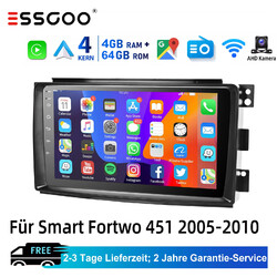 KAM+ Android13 Autoradio Für Smart Fortwo 451 Apple Carplay GPS WIFI RDS NBT SWC