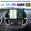 13.1" 2K Android 14 Autoradio Carplay Navi Für Mercedes Benz Vito W447 2014-2023