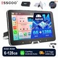 DAB+ Autoradio 1 DIN Android 14 6+128G DSP GPS Navi WIFI 360° Drehbar Bildschirm