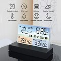 LCD Funk-Wetterstation Wecker Funkuhr Kalender Temperatur Hygro mit Außensensor