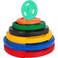 GORILLA SPORTS® Hantelscheiben Set Gewichte Gusseisen Gewichtsscheiben Gummi
